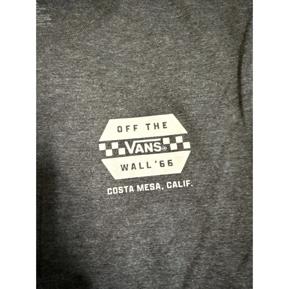 Vans Mens Off The Wall 66 Graphic T-Shirt Heather Charcoal Gray Medium - Picture 2 of 4